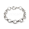 Non-Tarnish 304 Stainless Steel Rolo Chain Bracelets for Women BJEW-JB06673-01-1