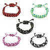 5Pcs 7 Inner Cores Polyester & Spandex Cord Braided Bracelets for Men Women BJEW-JB12571-1