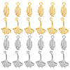 DICOSMETIC 24Pcs 4 Style 304 Stainless Steel Pendants STAS-DC0010-14-1