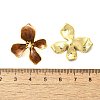 Flower Brass Enamel Stud Earrings EJEW-B120-01G-05-3