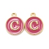 Golden Plated Alloy Enamel Charms ENAM-S118-08C-1