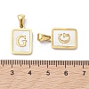 Ion Plating(IP) 304 Stainless Steel Pave Shell Pendants STAS-G327-01G-G-3