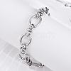 Tarnish Resistant 304 Stainless Steel Oval Link Chain Bracelets BJEW-Z011-12P-2