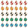 50Pcs 5 Colors Alloy Enamel Pendants ENAM-TA0003-81-3