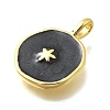 Brass with Enamel Pendants KK-D295-31G-04-3