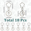 18Pcs Alloy Keychain Clasps KEYC-SC0001-72P-2