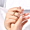 Wave Texture 304 Stainless Steel Finger Rings WGA78FE-01-3