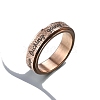 Word Keep Bucking Going Stainless Steel Rotatable Finger Ring PW-WGD6AA8-24-1