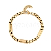 304 Stainless Steel Box Chains Bracelets BJEW-S156-02G-1