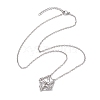 Crystal Stone Cage Pendant Necklaces NJEW-JN04757-01-1