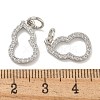 Brass Micro Pave Cubic Zirconia Pendants KK-L075-015P-3