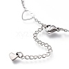 Tarnish Resistant 304 Stainless Steel Cable Chain Anklets AJEW-M026-01P-3