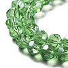 Electroplate Transparent Glass Beads Strands EGLA-A035-T10mm-A09-3