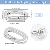 6Pcs Stainless Steel Spring Gate Rings STAS-BBC0008-34A-2