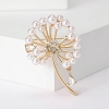 Dandelion Alloy Pave Crystal Rhinestone Brooch PW-WG21762-01-1