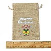 12Pcs 12 Styles Christmas Printed Burlap Packing Pouches Drawstring Bags ABAG-FS0001-03A-5