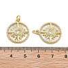 Brass Micro Pave Cubic Zirconia Pendants KK-Q006-31G-3