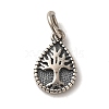 925 Sterling Silver Teardrop with Tree of Life Charms STER-K180-04AS-1