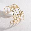 304 Stainless Steel Cuff Bangles BJEW-M082-02G-5