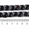 Natural Black Agate Beads Strands G-K359-B13-01-5