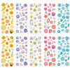 Olycraft 10 Sheets 5 Colors Flower Pattern Epoxy Resin Sticker DIY-OC0012-20-1