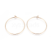304 Stainless Steel Hoop Earrings Findings STAS-I120-60D-G-1