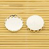 Brass Cabochon Settings and Flat Round Transparent Clear Glass Cabochons KK-X0003-S-RS-3