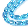 Electroplate Transparent Glass Beads Strands EGLA-Q132-03B-A03-3
