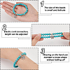 ANATTASOUL 6Pcs 6 Style Synthetic Turquoise Round Beaded Stretch Bracelets Set BJEW-AN0001-20-3