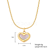 Natural Shell Heart Pendant Necklace with Stainless Steel Chains KA9286-1-2