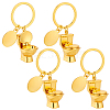   4Pcs Zinc Alloy Mini Toilet Pendant Keychain KEYC-PH0001-98-1