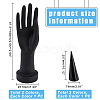   4Pcs 2 Style PVC Hand Model and Cone Shaped Acrylic Ring Displays ODIS-PH0001-31-4