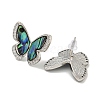 Rack Plating Butterfly Brass Stud Earrings EJEW-N055-55P-2