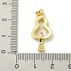 Rack Plating Brass Micro Pave Cubic Zirconia Fold Over Clasps KK-K386-07G-3