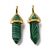 Synthetic Malachite Pointed Pendants G-K329-03G-2