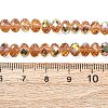 Electroplate Transparent Glass Beads Strands EGLA-A046-01B-25-4