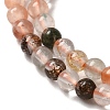 Natural Colorful Rutilated Quartz Beads Strands G-B090-A18-03-4