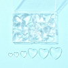 48Pcs 6 Styles Transparent Heart Glass Cabochons GGLA-FS0001-07-7