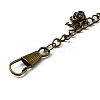 Tibetan Style Alloy Keychains KEYC-WH0025-027-3