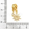 Brass Micro Pave Clear Cubic Zirconia Pendants CU-CBAD306-12G-3