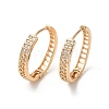 Brass Micro Pave Cubic Zirconia Hoop Earrings for Women EJEW-M238-24KCG-1