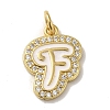 Brass Micro Pave Cubic Zirconia Pendants KK-K354-02G-F-1