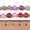 Ombre Effect Dyed Transparent Crackle Glass Beads Strands GLAA-Q111-8MM-M-5