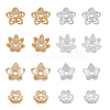 SUPERFINDINGS 32Pcs 8 Style Brass Bead Cap KK-FH0006-60-1