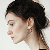 ANATTASOUL 4 Pairs 4 Colors Titanium Steel Heart Hoop Earrings for Women EJEW-AN0002-87-4