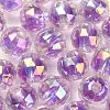 UV Plating Transparent Acrylic European Beads OACR-F004-03G-1