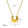 Sunflower Pendant Stainless Steel Necklaces for Women ZH6768-1-2