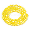 Opaque Solid Color Electroplate Glass Beads Strands EGLA-A039-P2mm-B05-3