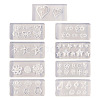 9Pcs 9 Style Nail Art Ear Stud Decoration Silicone Molds DIY-TA0006-15-9