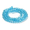 Transparent Electroplate Glass Beads Strands EGLA-A039-T2mm-B19-2